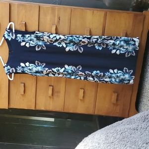 GUC WHBM reversable dress, Navy/Floral, Small